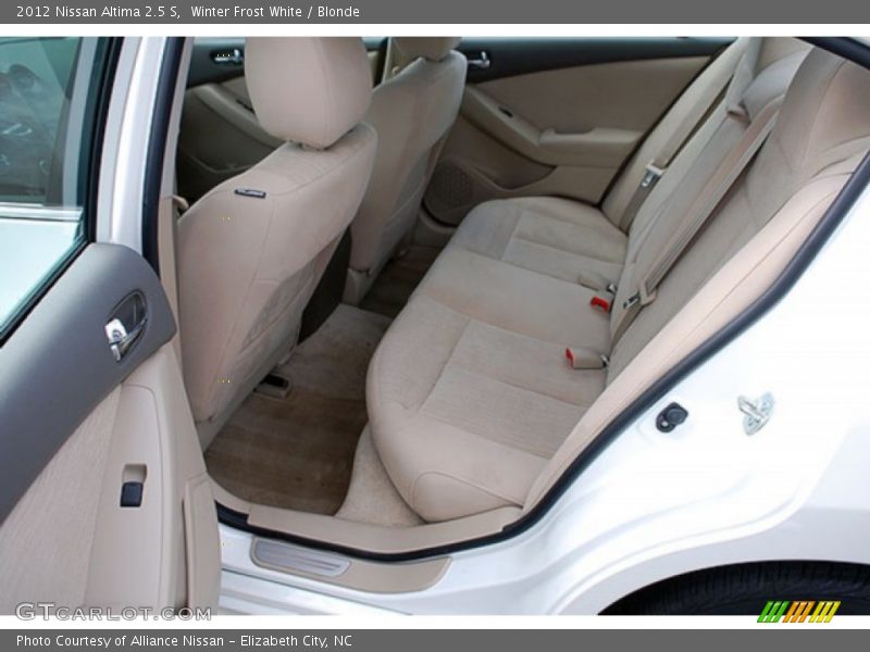 Rear Seat of 2012 Altima 2.5 S