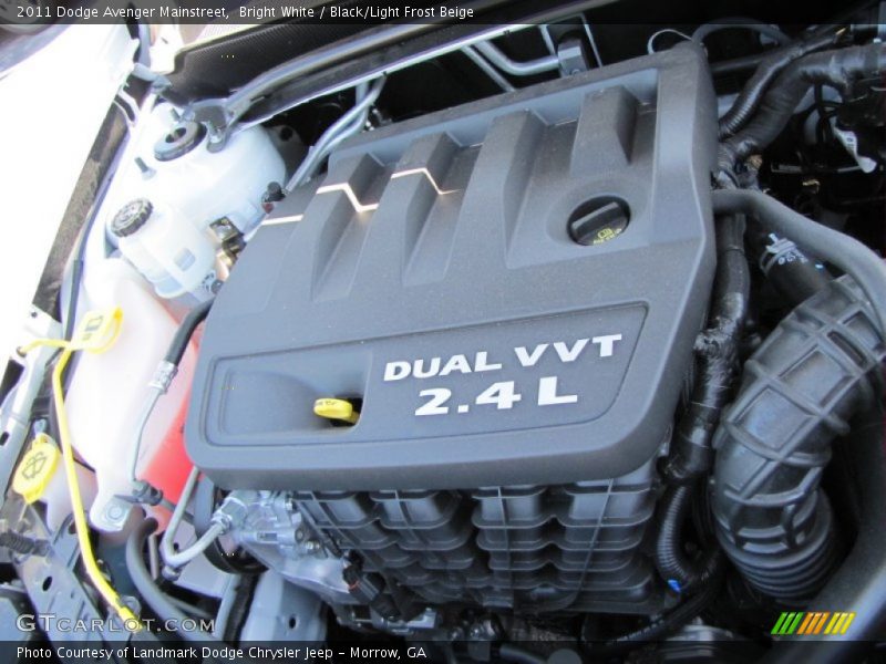 Bright White / Black/Light Frost Beige 2011 Dodge Avenger Mainstreet