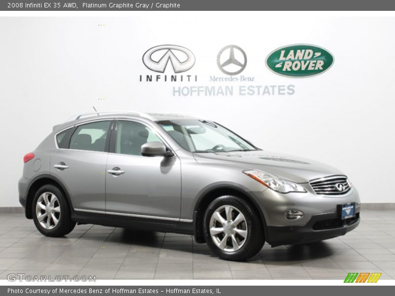 Platinum Graphite Gray / Graphite 2008 Infiniti EX 35 AWD