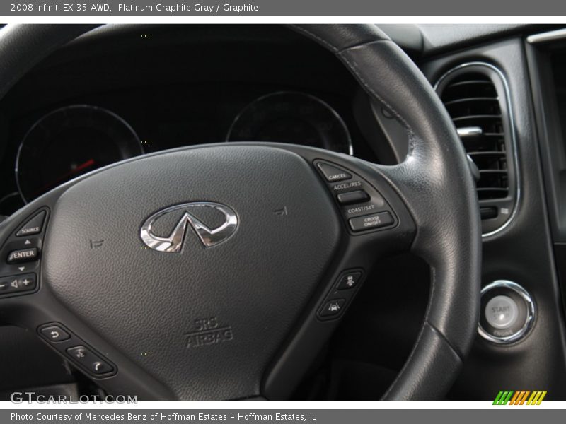 Platinum Graphite Gray / Graphite 2008 Infiniti EX 35 AWD
