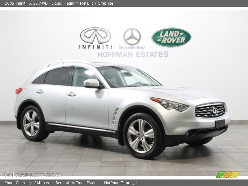 Liquid Platinum Metallic / Graphite 2009 Infiniti FX 35 AWD