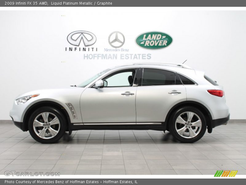 Liquid Platinum Metallic / Graphite 2009 Infiniti FX 35 AWD