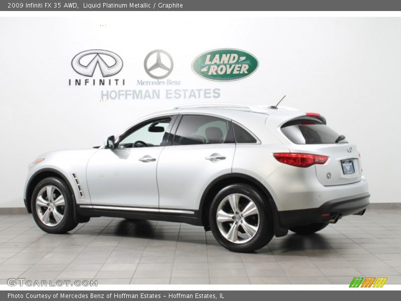 Liquid Platinum Metallic / Graphite 2009 Infiniti FX 35 AWD