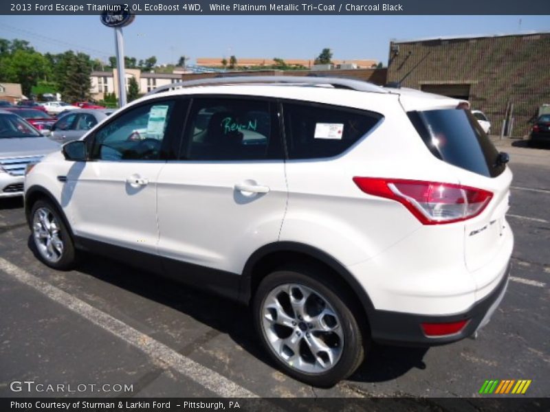 White Platinum Metallic Tri-Coat / Charcoal Black 2013 Ford Escape Titanium 2.0L EcoBoost 4WD