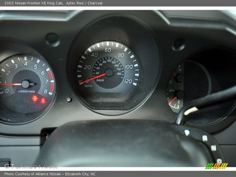 Aztec Red / Charcoal 2002 Nissan Frontier XE King Cab