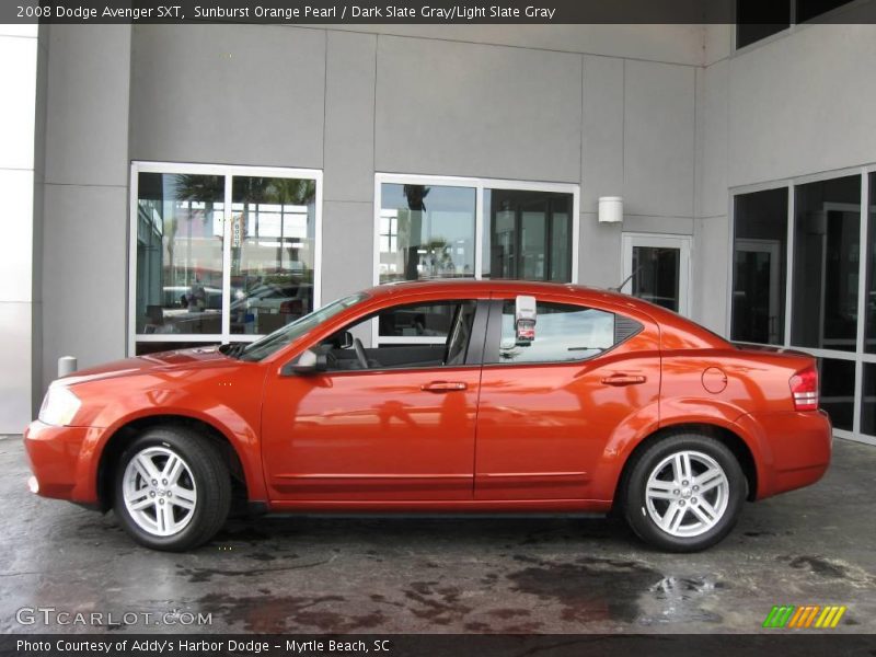 Sunburst Orange Pearl / Dark Slate Gray/Light Slate Gray 2008 Dodge Avenger SXT
