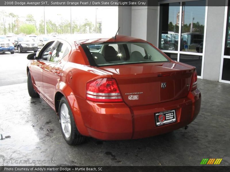 Sunburst Orange Pearl / Dark Slate Gray/Light Slate Gray 2008 Dodge Avenger SXT