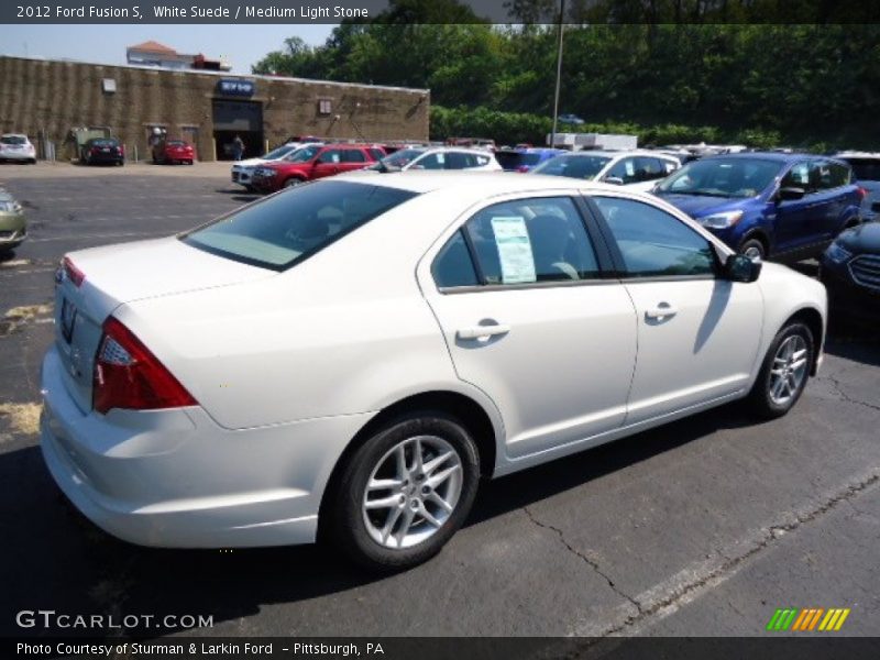 White Suede / Medium Light Stone 2012 Ford Fusion S