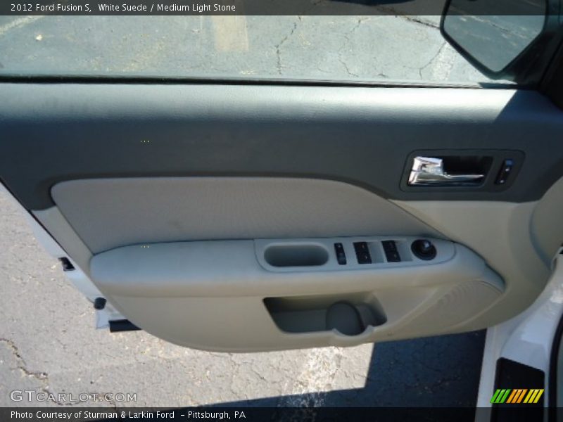 White Suede / Medium Light Stone 2012 Ford Fusion S