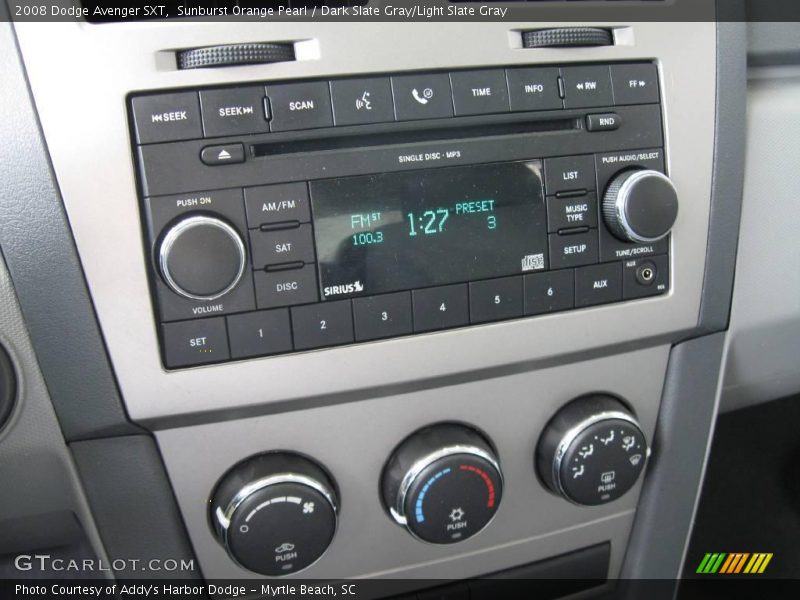 Sunburst Orange Pearl / Dark Slate Gray/Light Slate Gray 2008 Dodge Avenger SXT