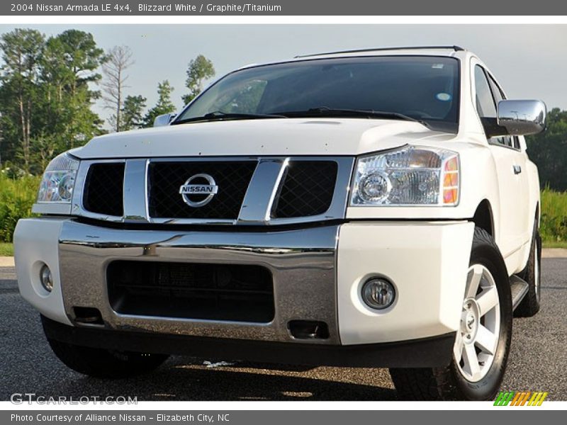 Blizzard White / Graphite/Titanium 2004 Nissan Armada LE 4x4