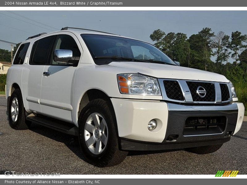 Blizzard White / Graphite/Titanium 2004 Nissan Armada LE 4x4