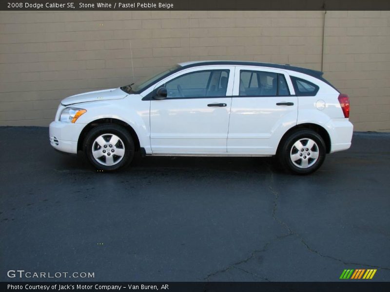 Stone White / Pastel Pebble Beige 2008 Dodge Caliber SE