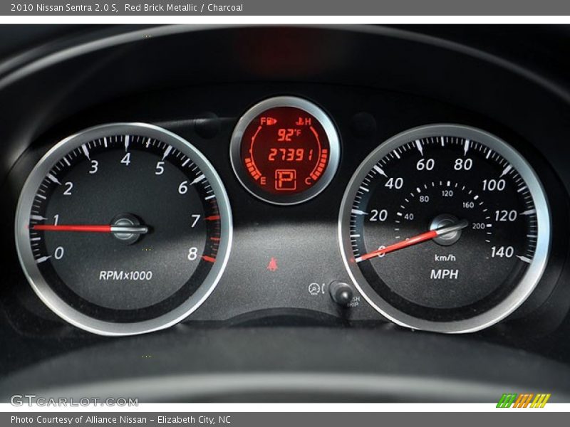 Red Brick Metallic / Charcoal 2010 Nissan Sentra 2.0 S