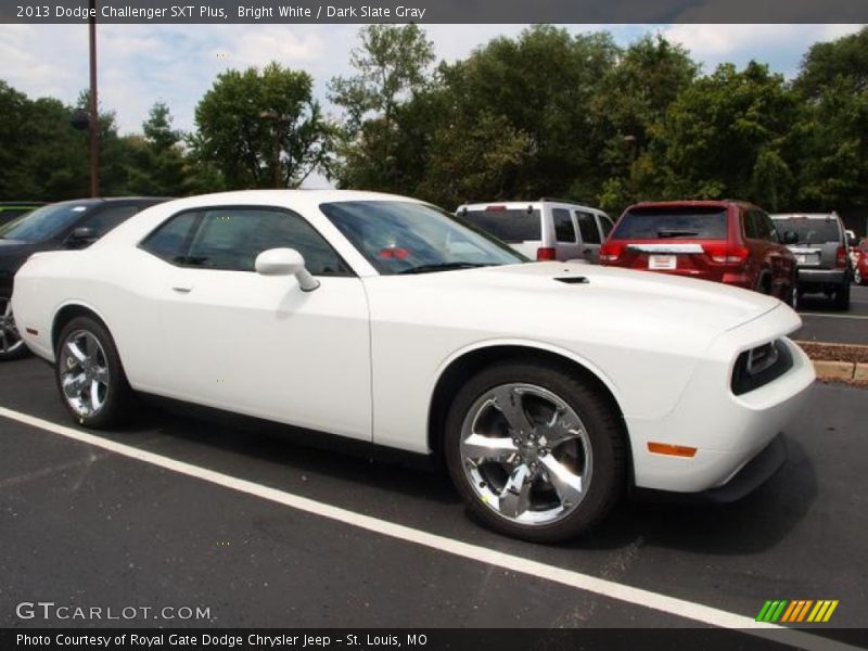 Bright White / Dark Slate Gray 2013 Dodge Challenger SXT Plus