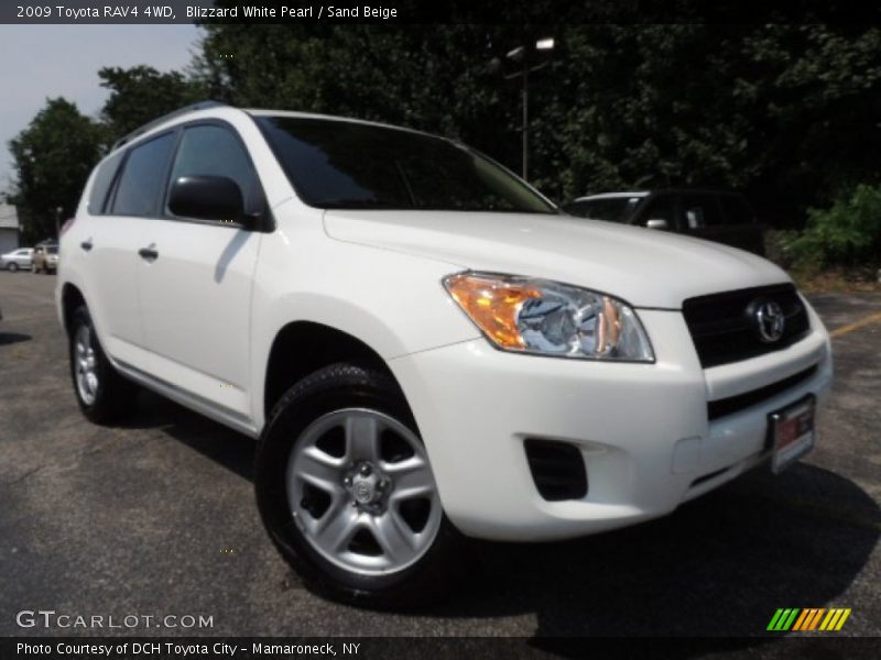 Blizzard White Pearl / Sand Beige 2009 Toyota RAV4 4WD