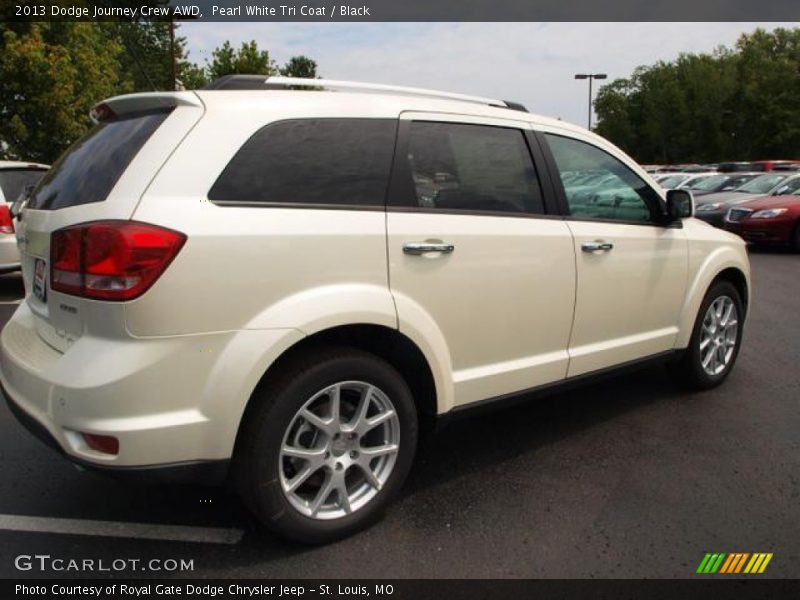 Pearl White Tri Coat / Black 2013 Dodge Journey Crew AWD