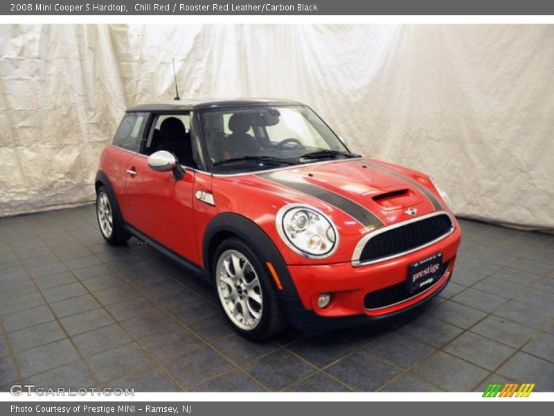 Chili Red / Rooster Red Leather/Carbon Black 2008 Mini Cooper S Hardtop