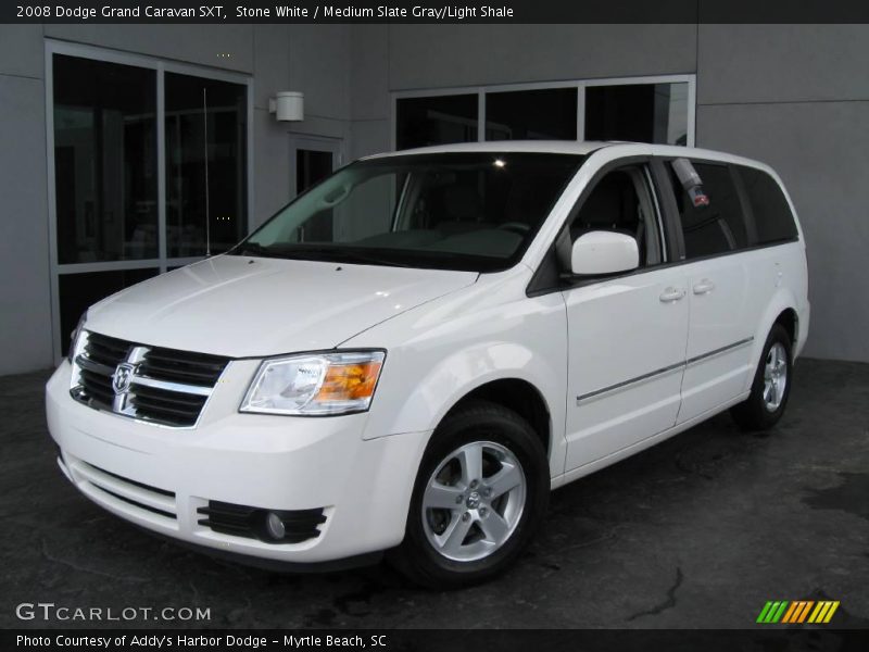Stone White / Medium Slate Gray/Light Shale 2008 Dodge Grand Caravan SXT
