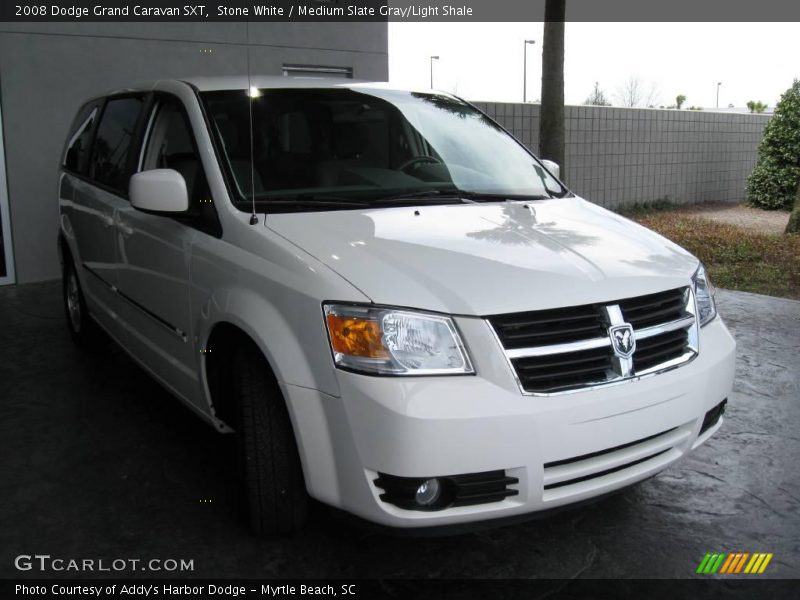 Stone White / Medium Slate Gray/Light Shale 2008 Dodge Grand Caravan SXT