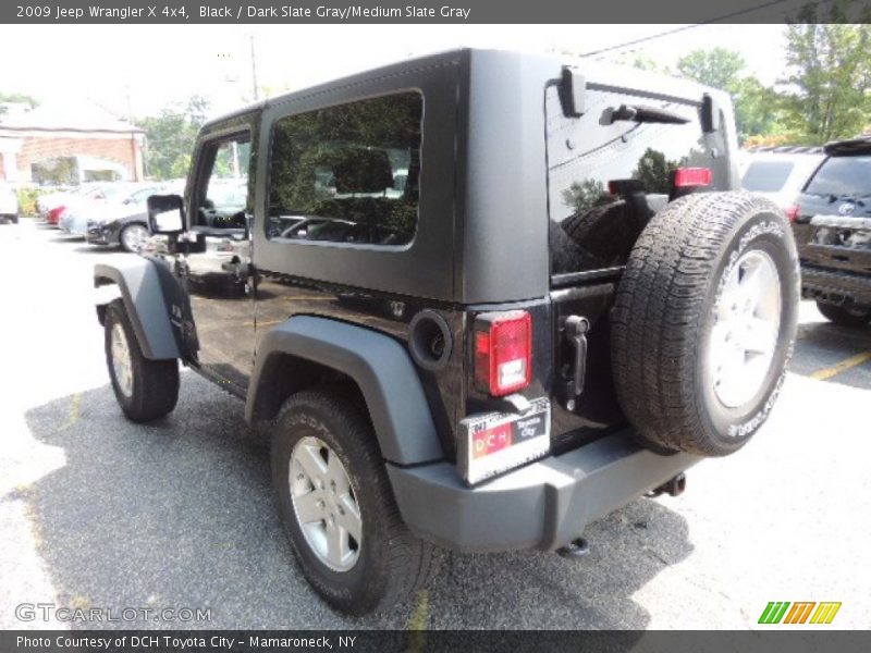 Black / Dark Slate Gray/Medium Slate Gray 2009 Jeep Wrangler X 4x4