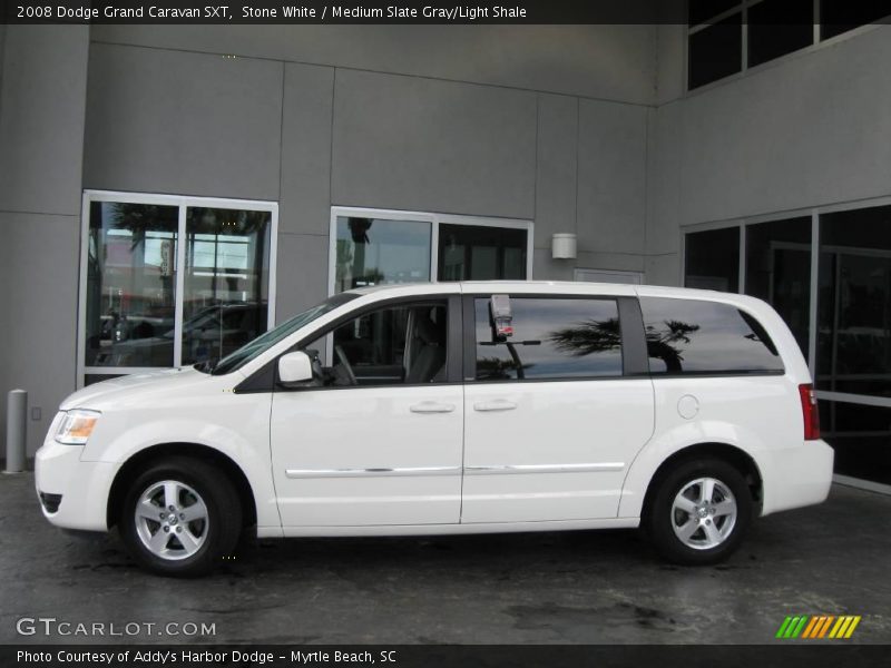 Stone White / Medium Slate Gray/Light Shale 2008 Dodge Grand Caravan SXT