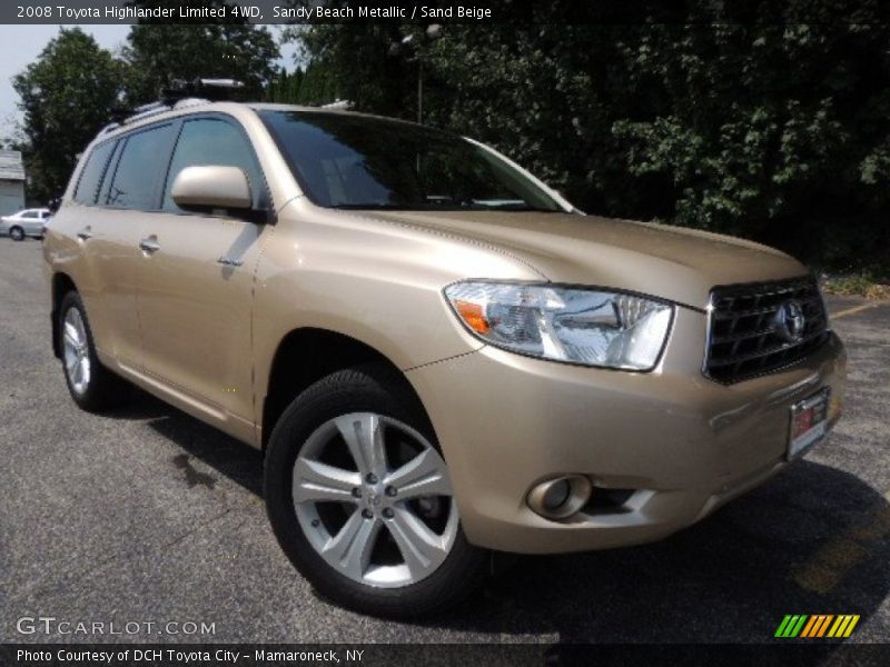 Sandy Beach Metallic / Sand Beige 2008 Toyota Highlander Limited 4WD