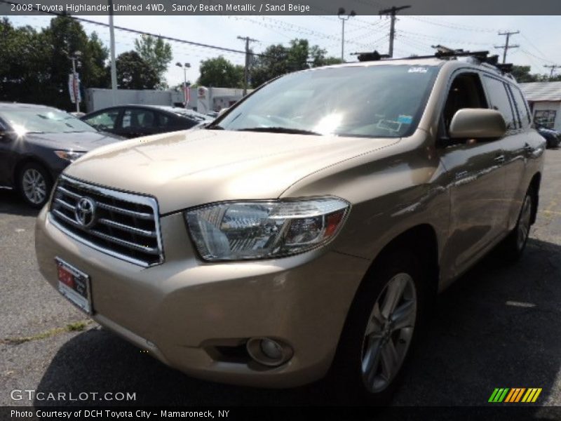 Sandy Beach Metallic / Sand Beige 2008 Toyota Highlander Limited 4WD