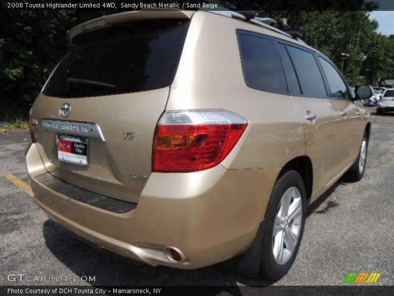 Sandy Beach Metallic / Sand Beige 2008 Toyota Highlander Limited 4WD