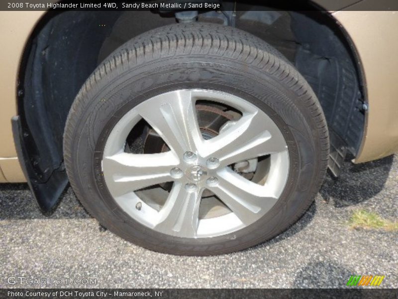 Sandy Beach Metallic / Sand Beige 2008 Toyota Highlander Limited 4WD