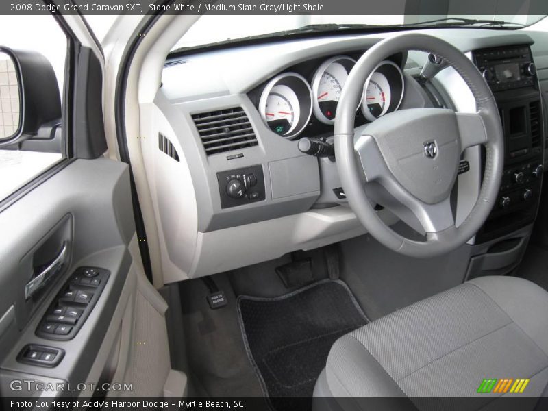 Stone White / Medium Slate Gray/Light Shale 2008 Dodge Grand Caravan SXT
