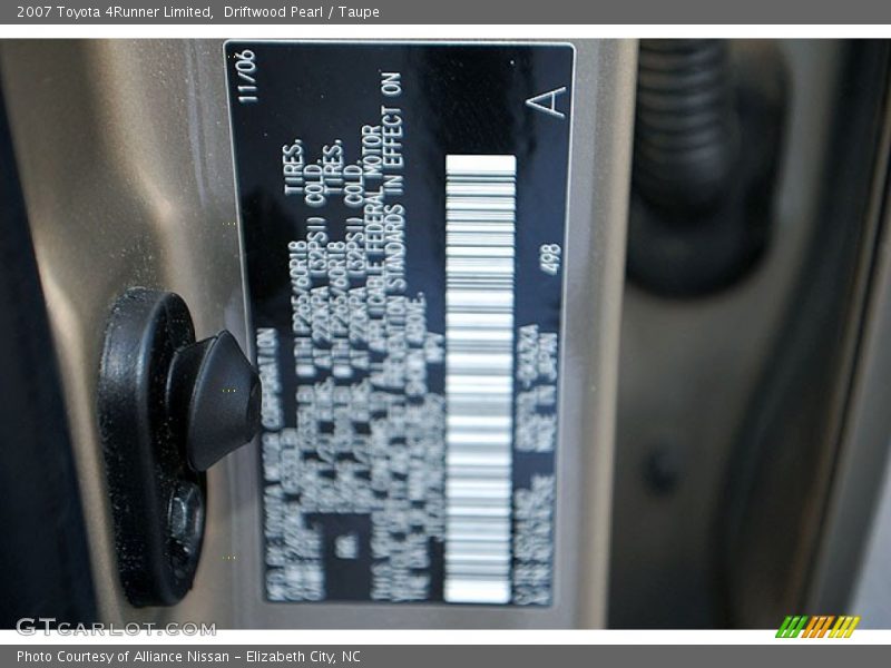 Driftwood Pearl / Taupe 2007 Toyota 4Runner Limited