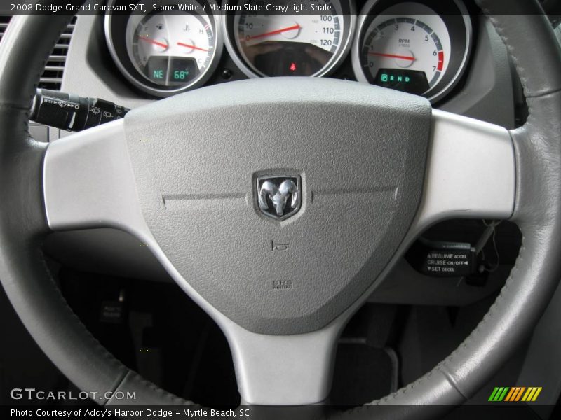 Stone White / Medium Slate Gray/Light Shale 2008 Dodge Grand Caravan SXT