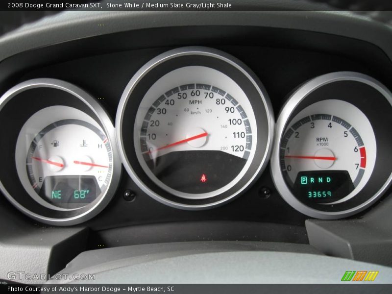 Stone White / Medium Slate Gray/Light Shale 2008 Dodge Grand Caravan SXT