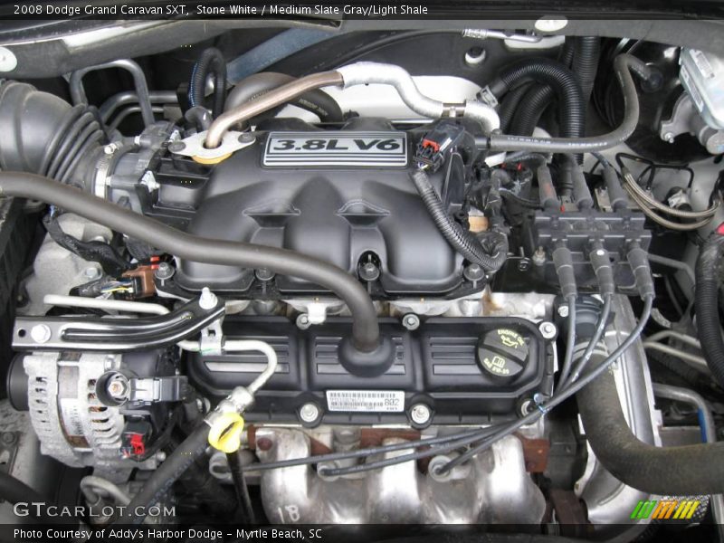 Stone White / Medium Slate Gray/Light Shale 2008 Dodge Grand Caravan SXT