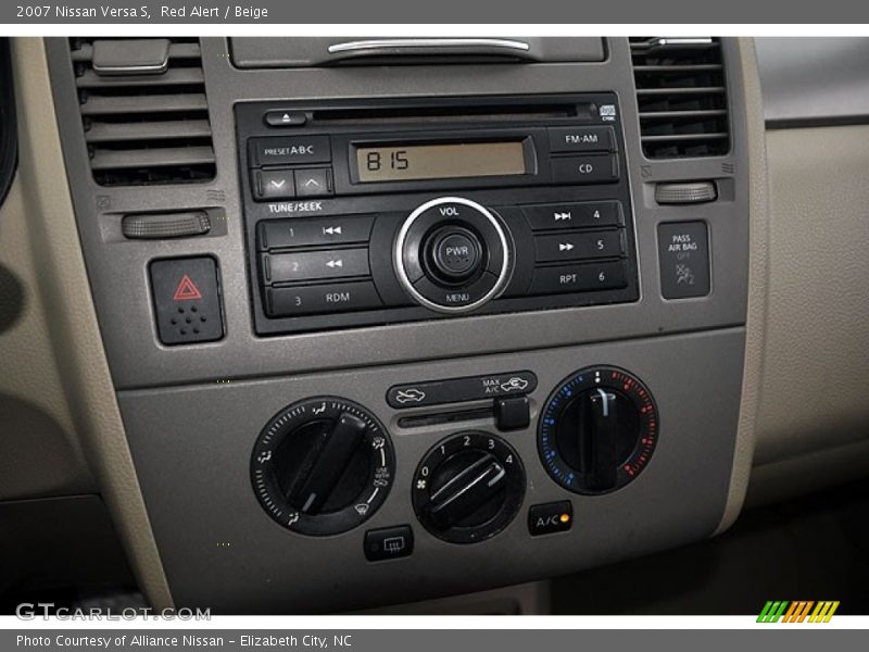 Red Alert / Beige 2007 Nissan Versa S