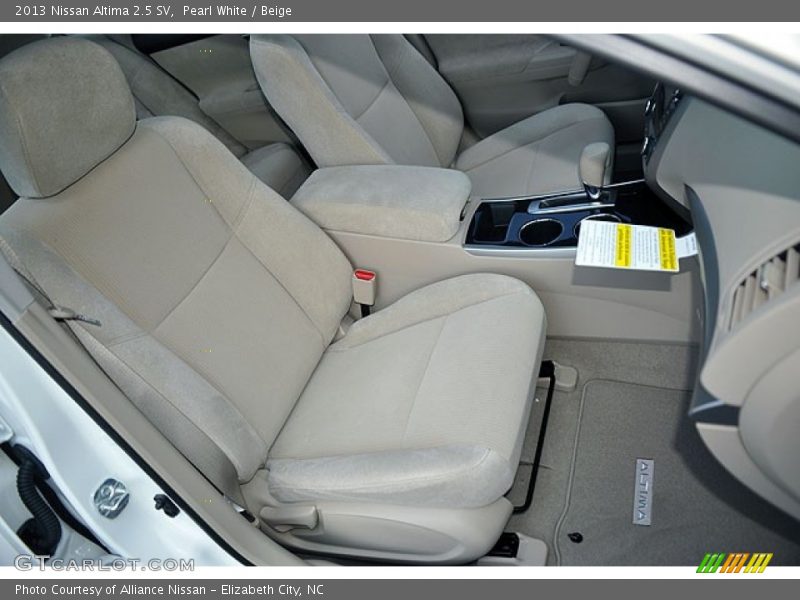 Pearl White / Beige 2013 Nissan Altima 2.5 SV