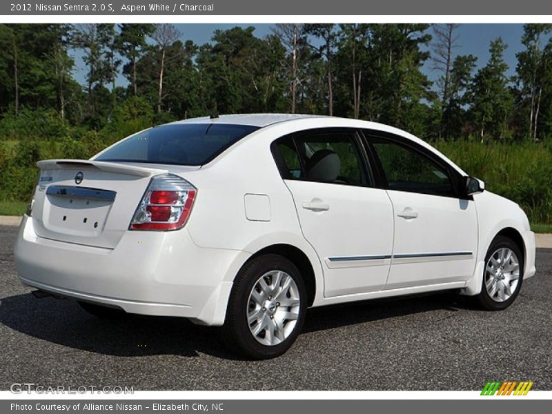 Aspen White / Charcoal 2012 Nissan Sentra 2.0 S