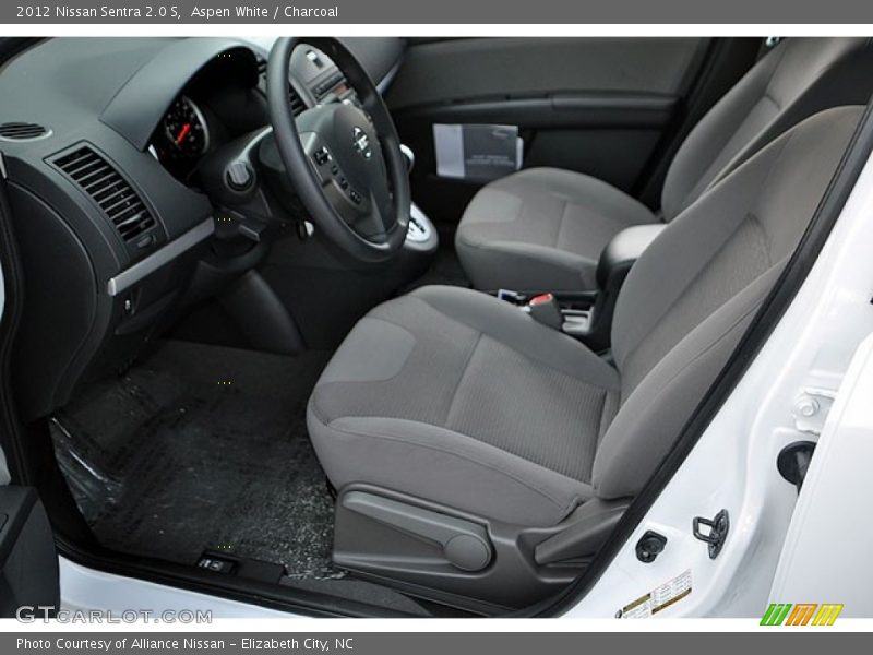 Aspen White / Charcoal 2012 Nissan Sentra 2.0 S