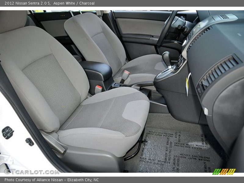 Aspen White / Charcoal 2012 Nissan Sentra 2.0 S