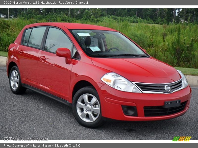 Red Alert / Charcoal 2012 Nissan Versa 1.8 S Hatchback