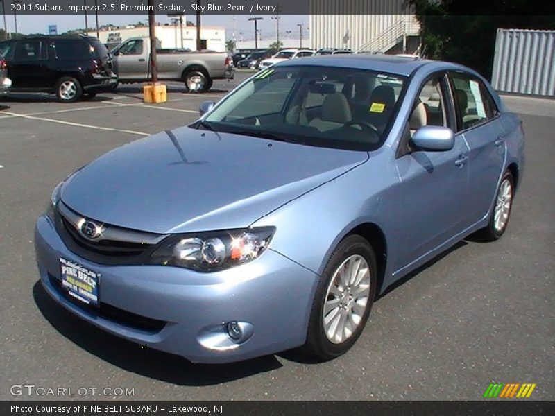 Sky Blue Pearl / Ivory 2011 Subaru Impreza 2.5i Premium Sedan