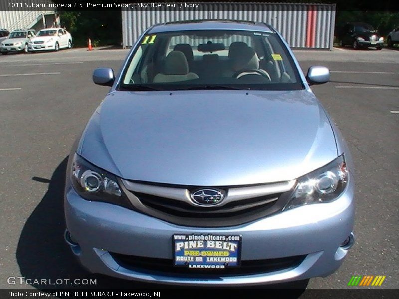 Sky Blue Pearl / Ivory 2011 Subaru Impreza 2.5i Premium Sedan