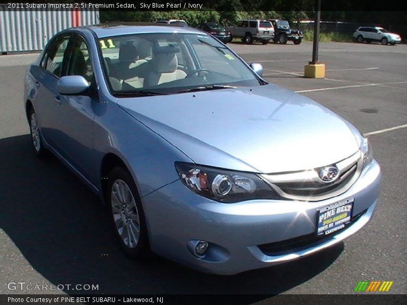 Sky Blue Pearl / Ivory 2011 Subaru Impreza 2.5i Premium Sedan