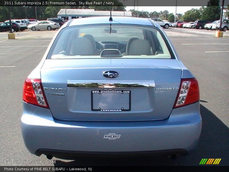 Sky Blue Pearl / Ivory 2011 Subaru Impreza 2.5i Premium Sedan