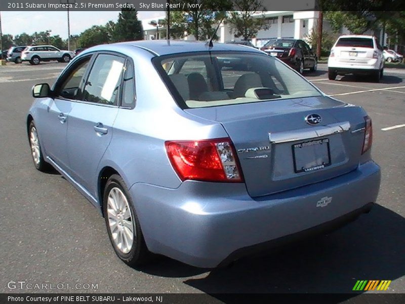 Sky Blue Pearl / Ivory 2011 Subaru Impreza 2.5i Premium Sedan