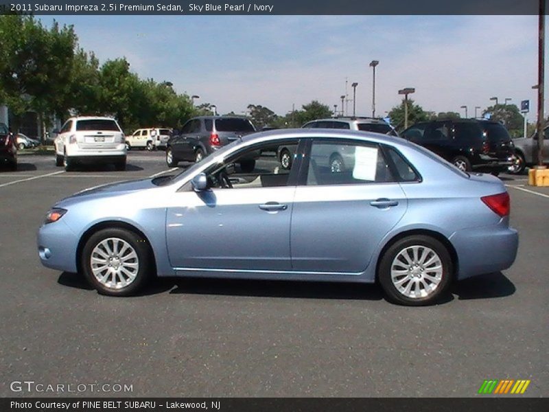 Sky Blue Pearl / Ivory 2011 Subaru Impreza 2.5i Premium Sedan