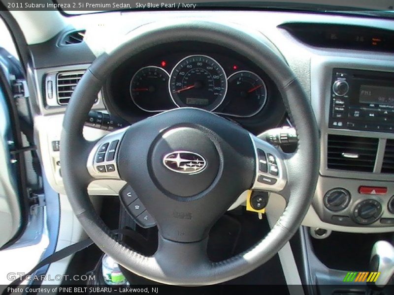 Sky Blue Pearl / Ivory 2011 Subaru Impreza 2.5i Premium Sedan