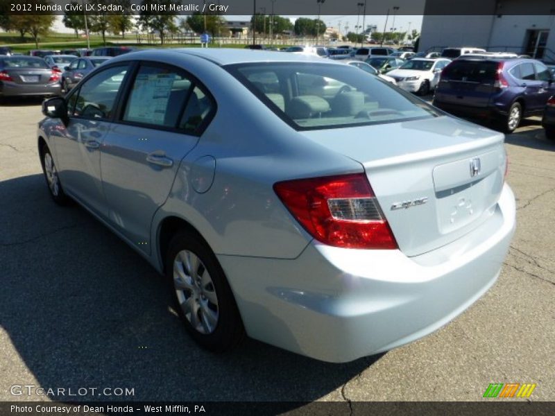 Cool Mist Metallic / Gray 2012 Honda Civic LX Sedan