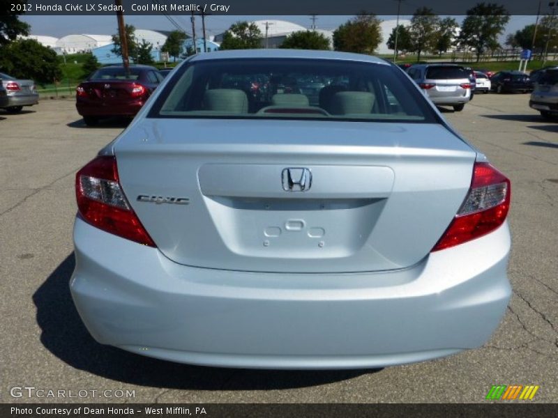 Cool Mist Metallic / Gray 2012 Honda Civic LX Sedan